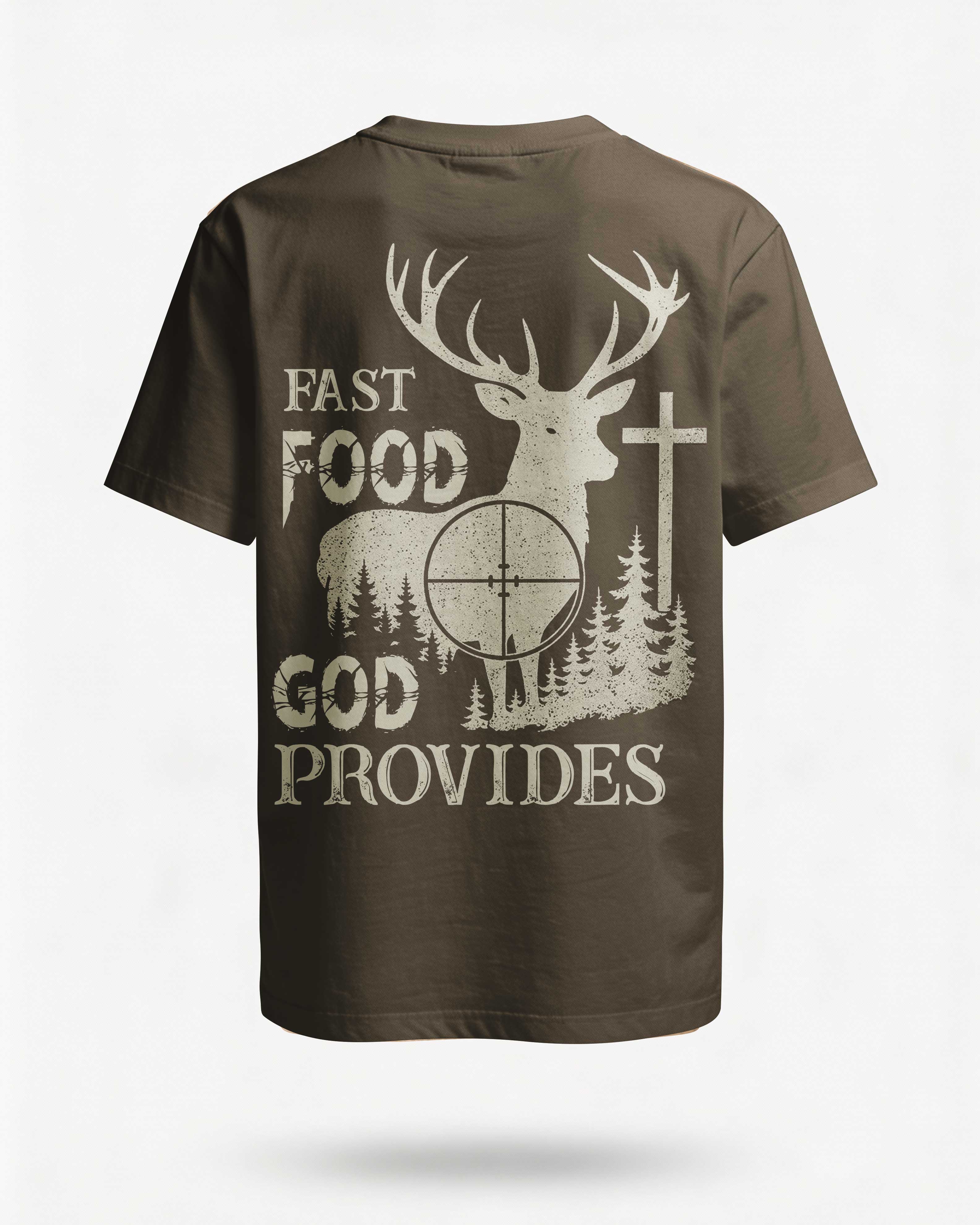 Fast Food God Provides Shirt