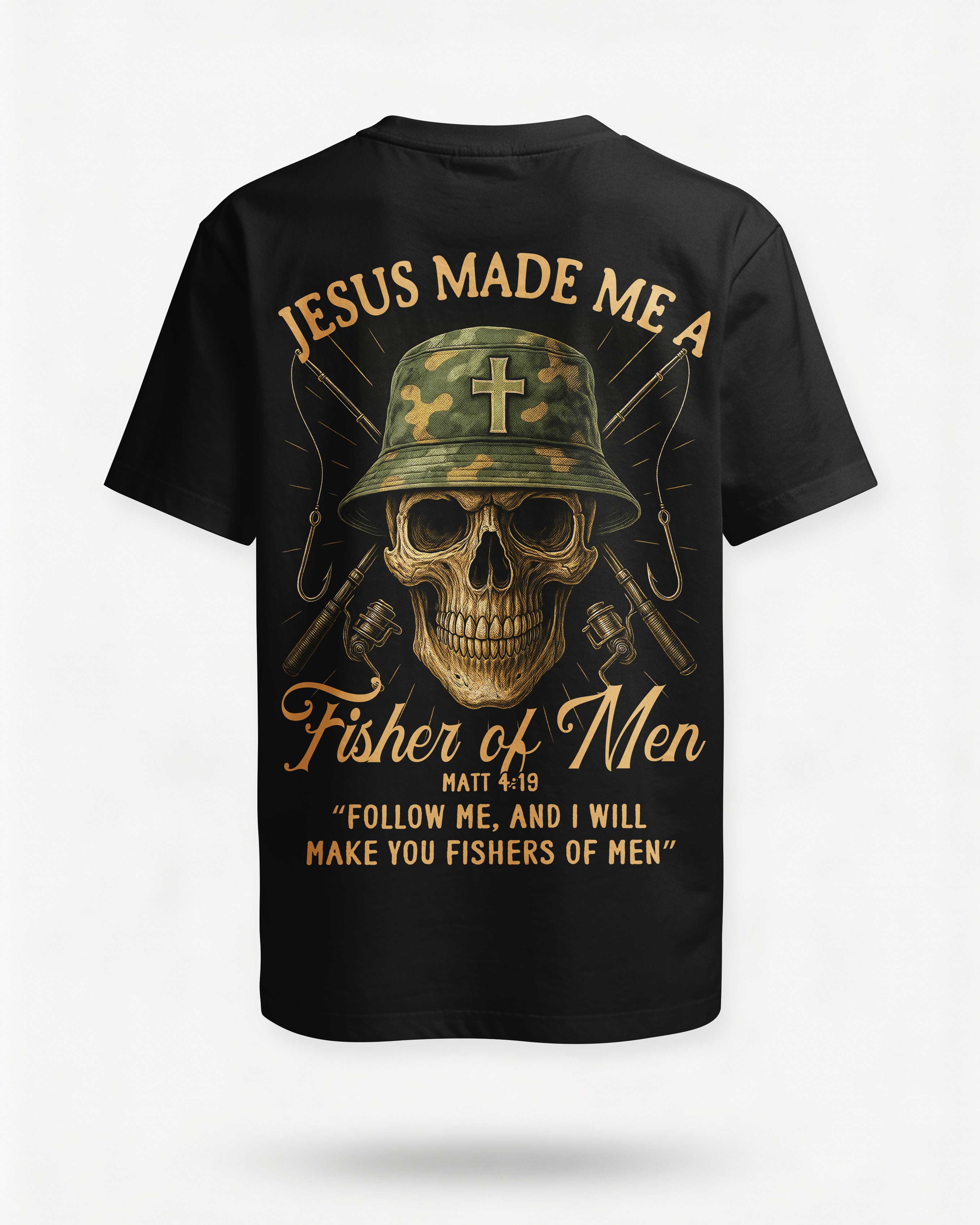 Jesus Made Me A Fisher Of Men All Over Print T-Shirt Main image