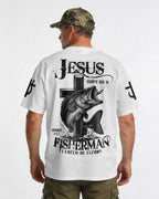 Jesus Made Me A Fisherman I Catch He Cleans All Over Print T-Shirt