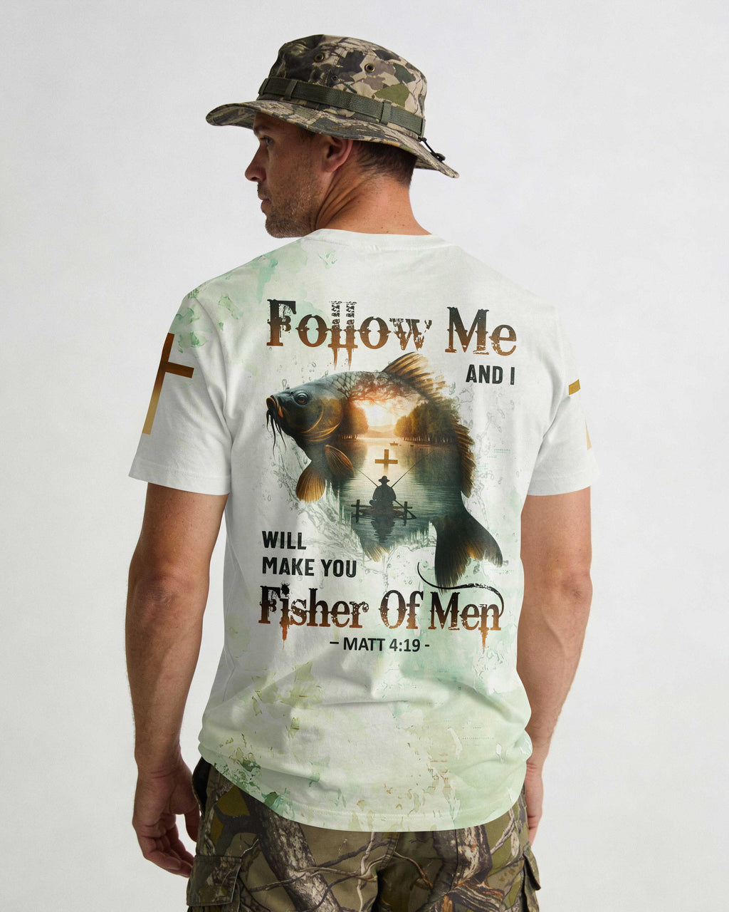 Follow Me And I Will Make You Fisher Of Men All Over Print T-Shirt