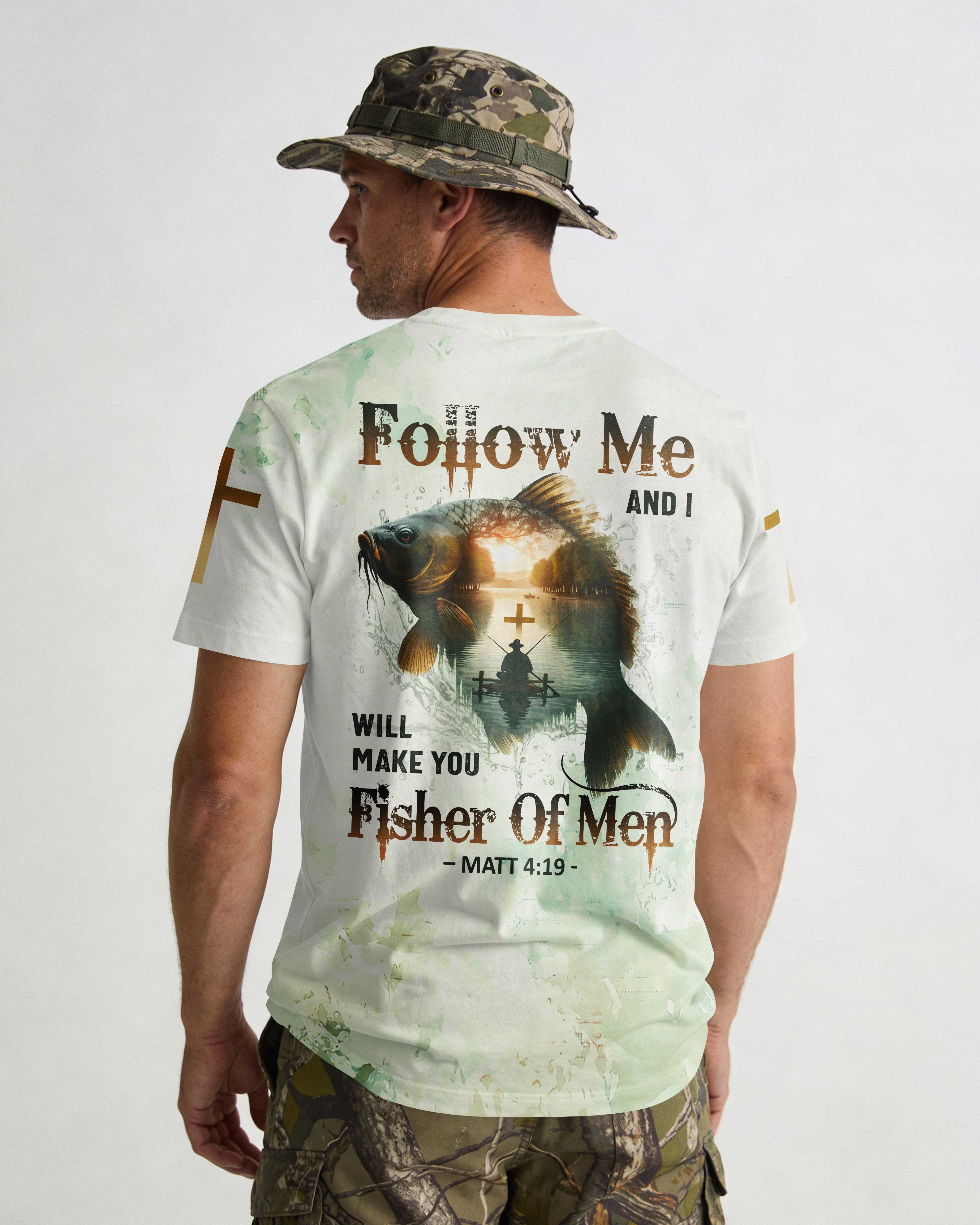 Follow Me And I Will Make You Fisher Of Men All Over Print T-Shirt
