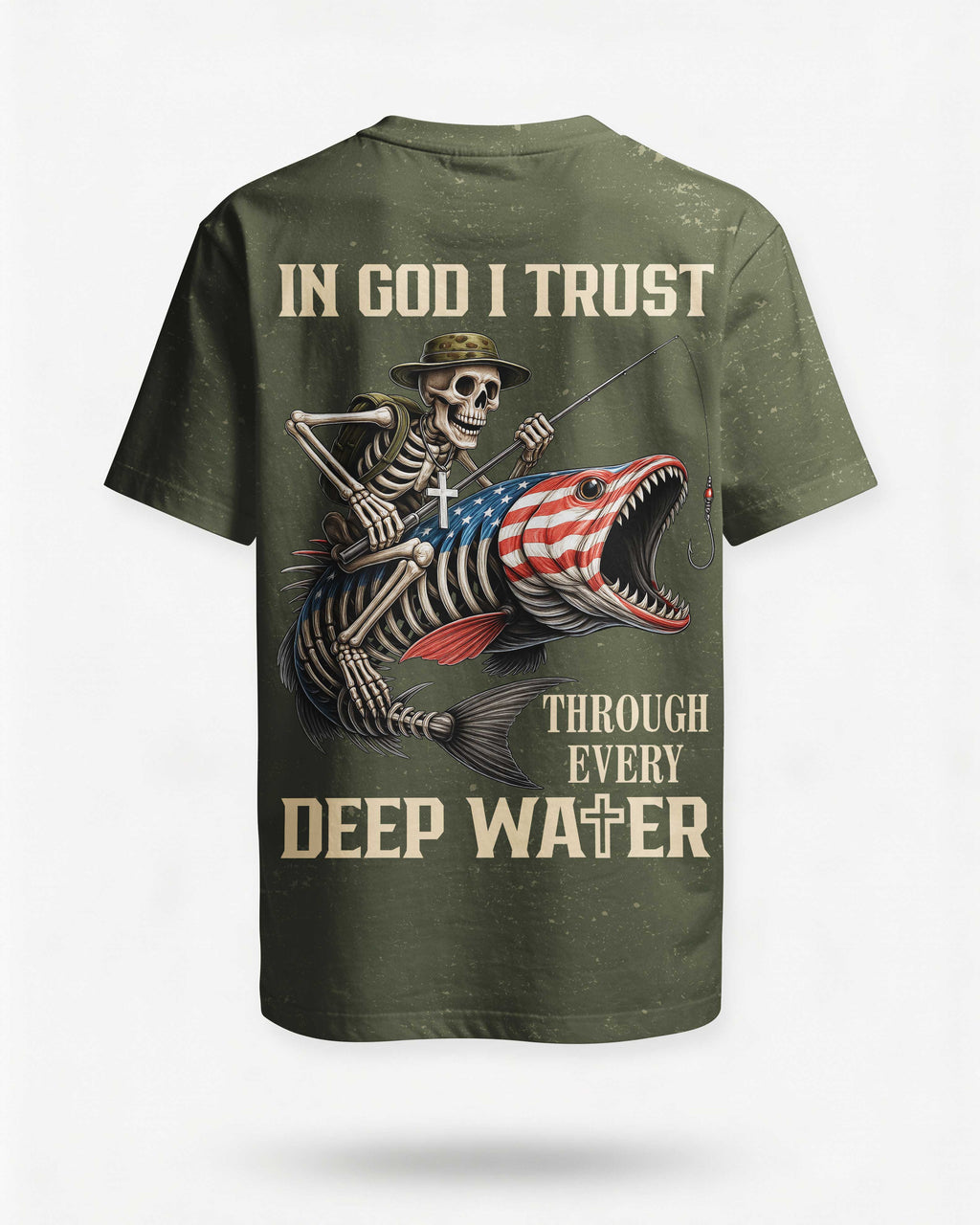 In God I Trust Through Every Deep Water All Over Print T-Shirt