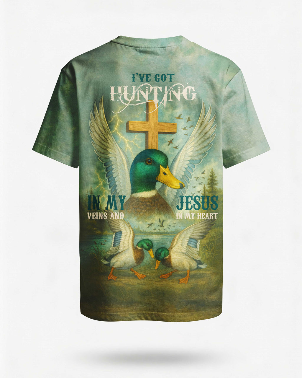 I've Got Hunting In My Veins And Jesus In My Heart T-Shirt