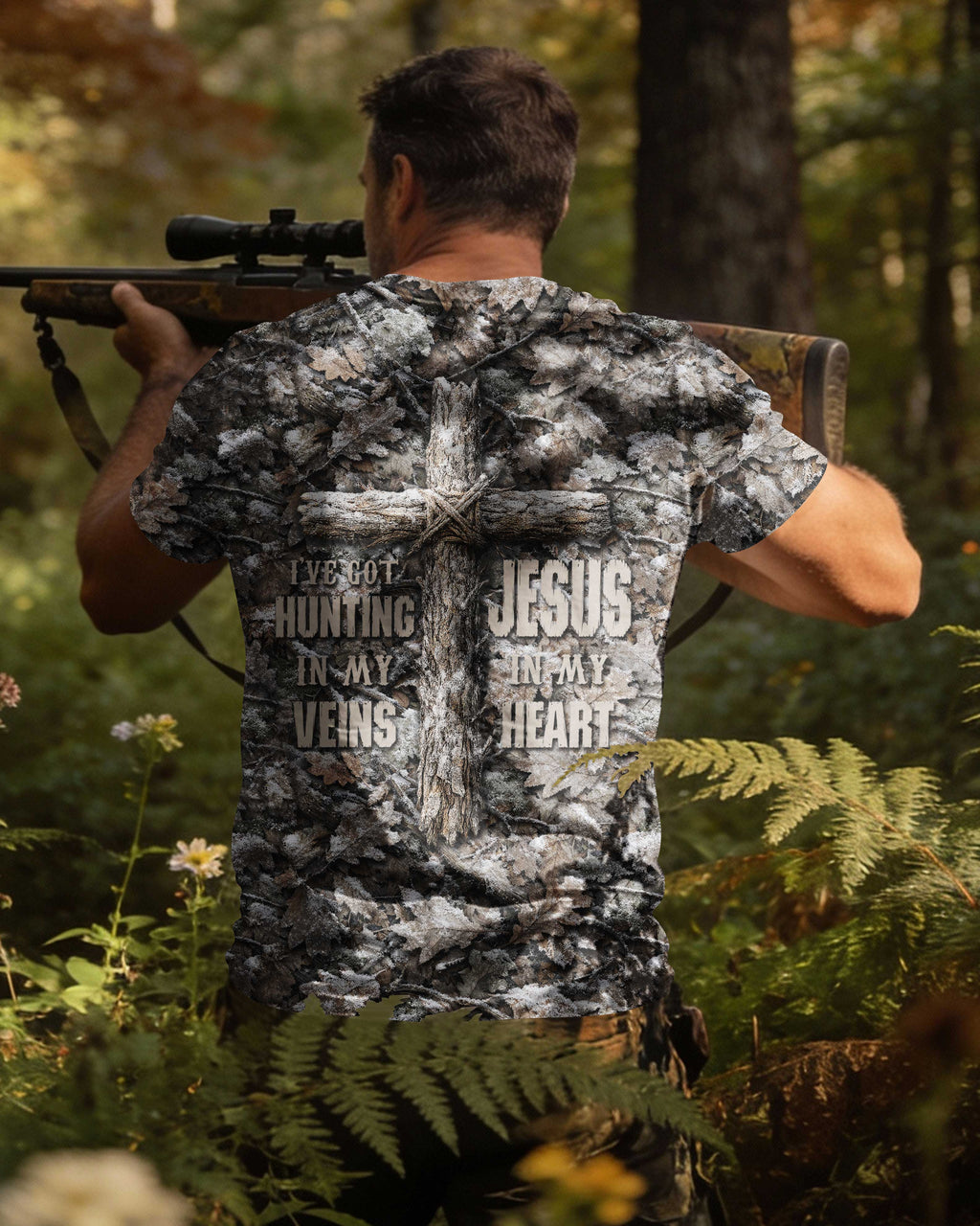 I've Got Hunting In My Veins, Jesus In My Heart T-Shirt