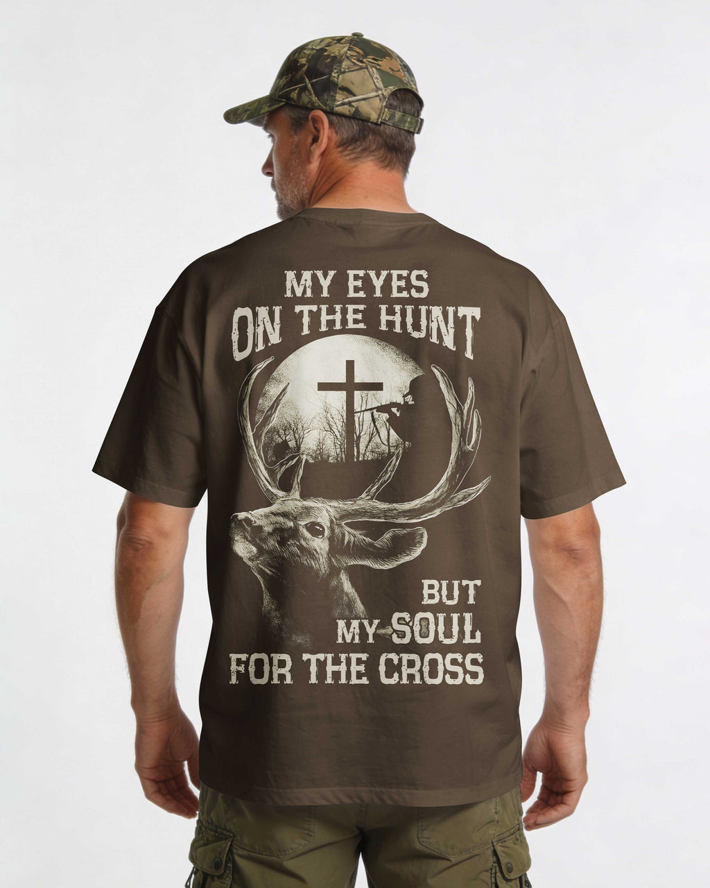 My Eyes On The Hunt But My Soul For The Cross All Over Print T-Shirt