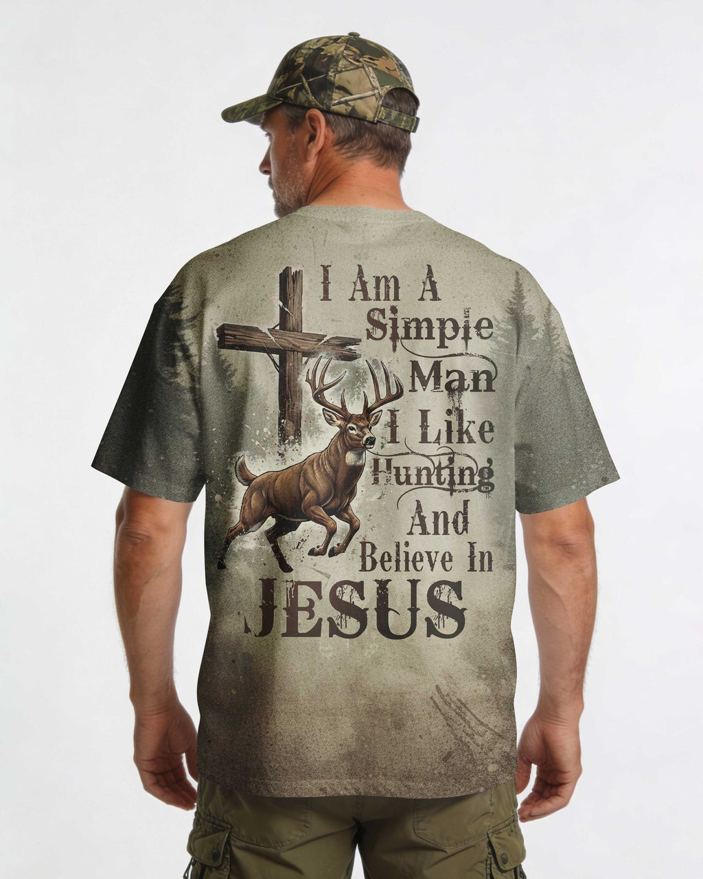 I Like Hunting And Believe In Jesus All Over Print T-Shirt