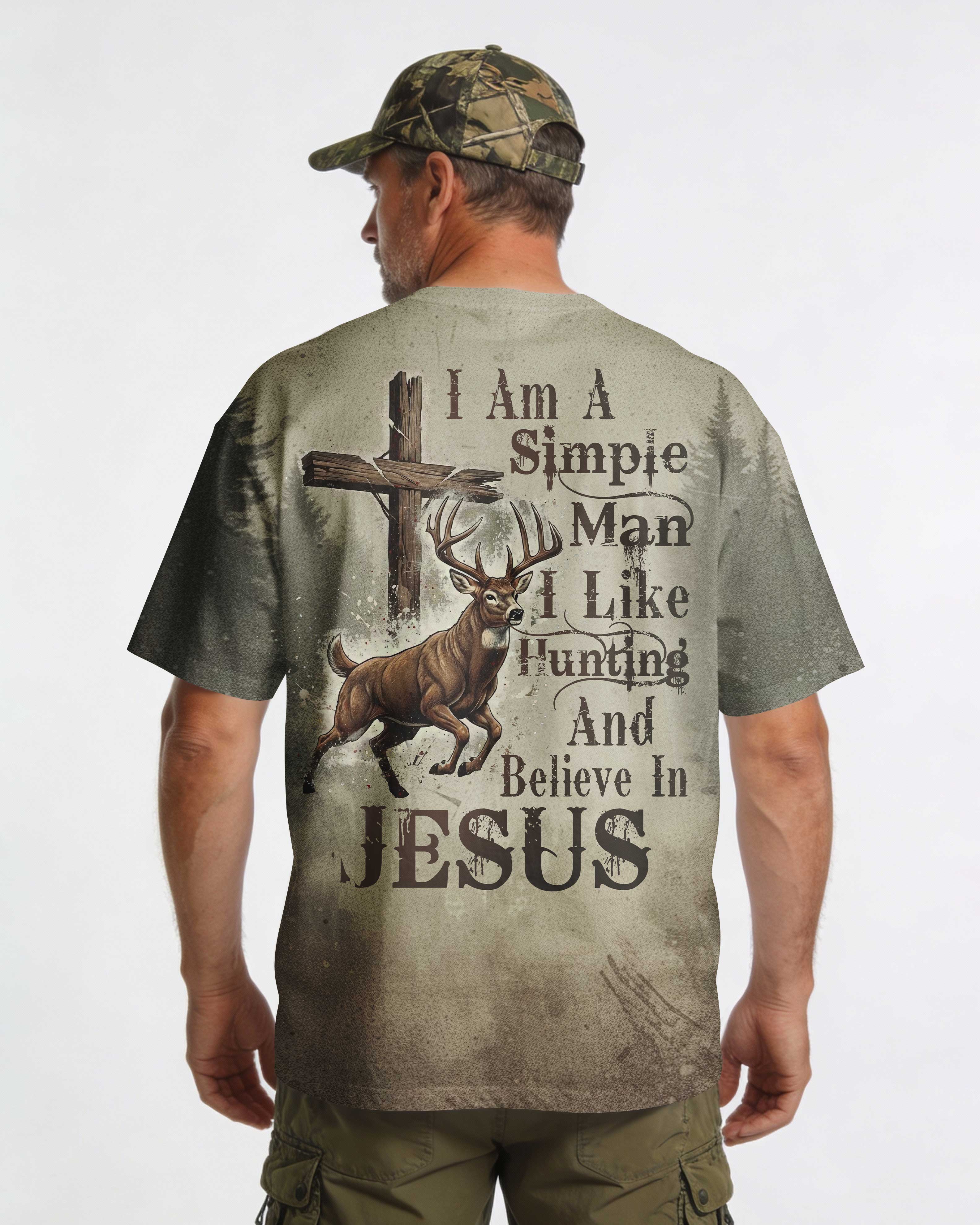 I Like Hunting And Believe In Jesus All Over Print T-Shirt