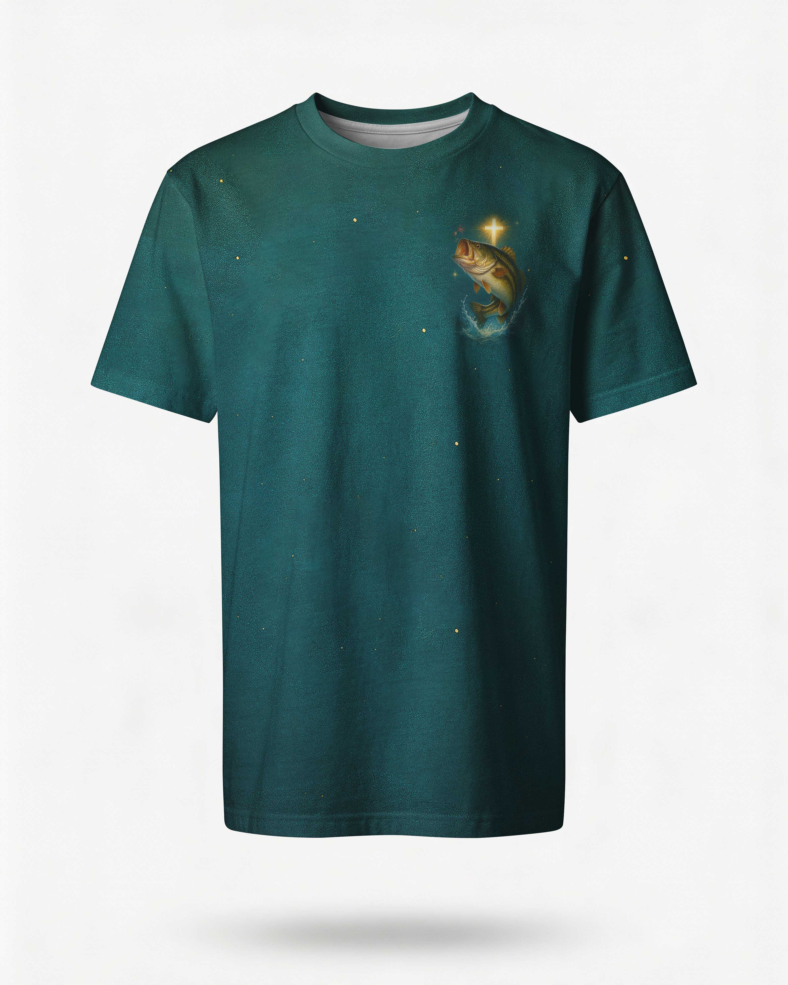 I've Got Fishing In My Veins And Jesus In My Heart All Over Print T-Shirt Secondary image