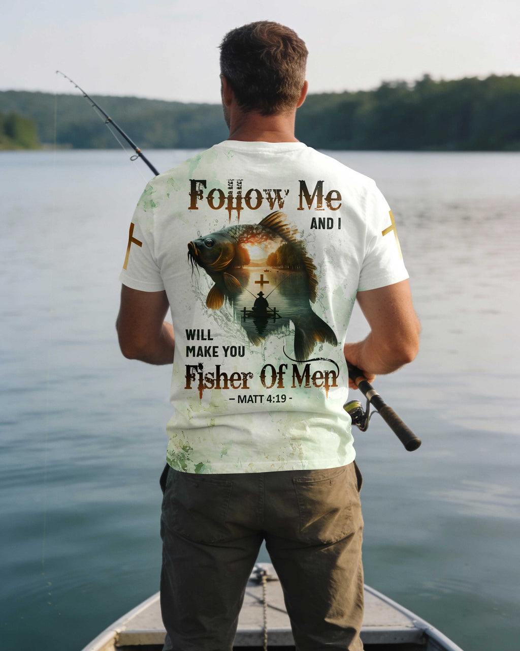 Follow Me And I Will Make You Fisher Of Men All Over Print T-Shirt