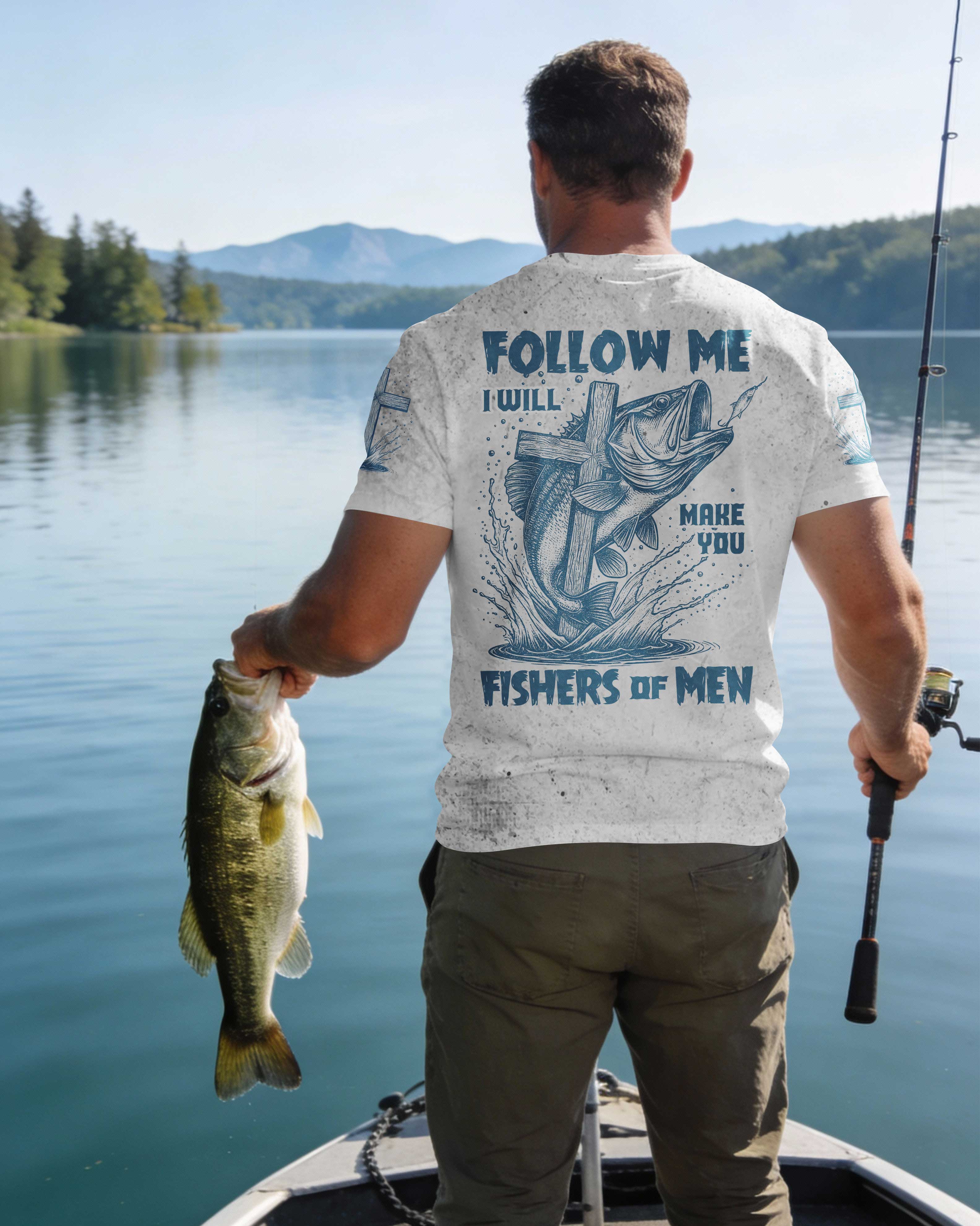 Follow Me I Will Make You Fishers Of Men All Over Print T-Shirt