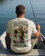 God Created Bass So Everyone Could Fish Then He Created Walleye To Separate The Men From The Boys All Over Print T-Shirt