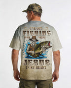 I've Got Fishing In My Veins Jesus In My Heart All Over Print T-Shirt