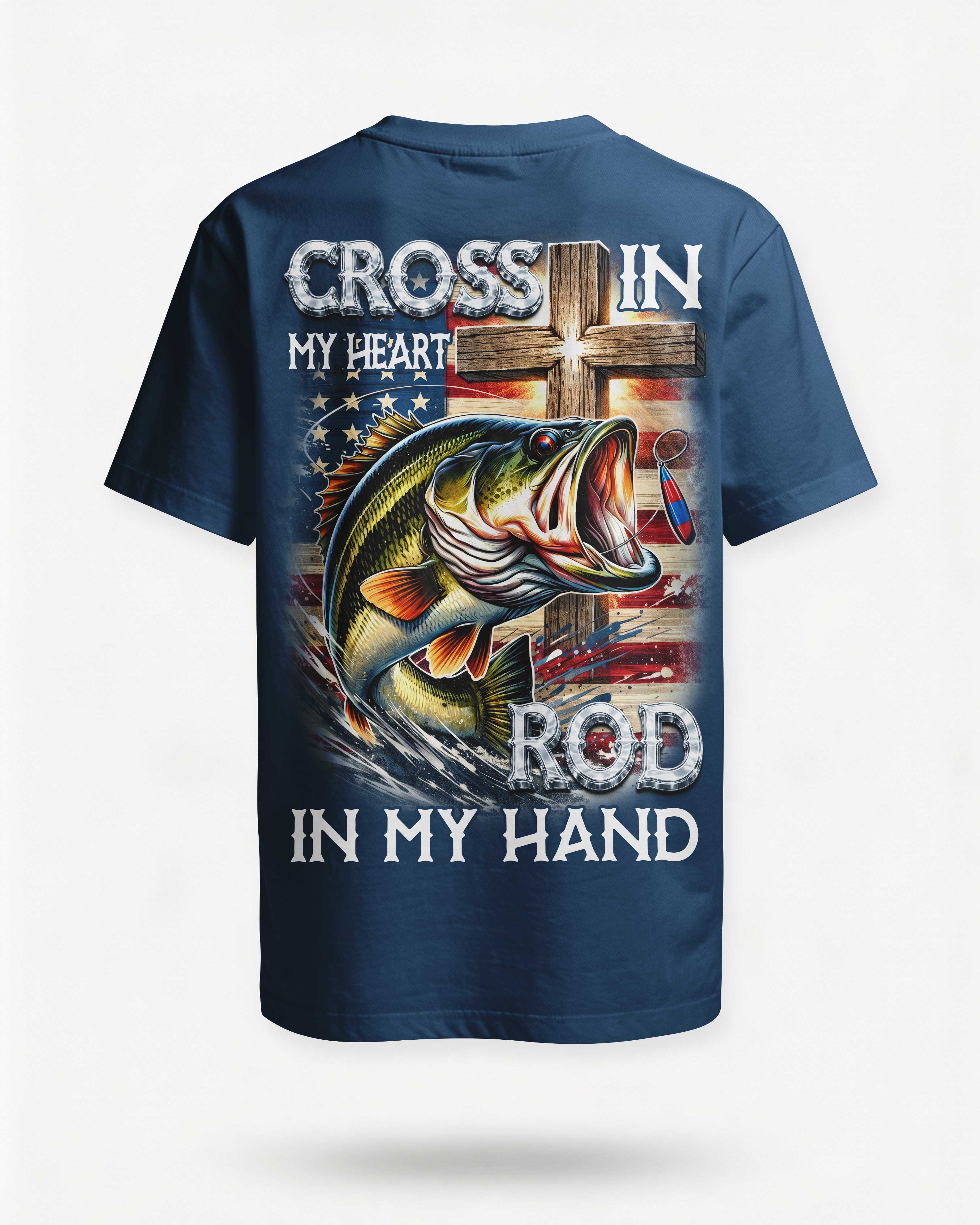 Cross In My Heart Rod In My Hand T-Shirt Main image