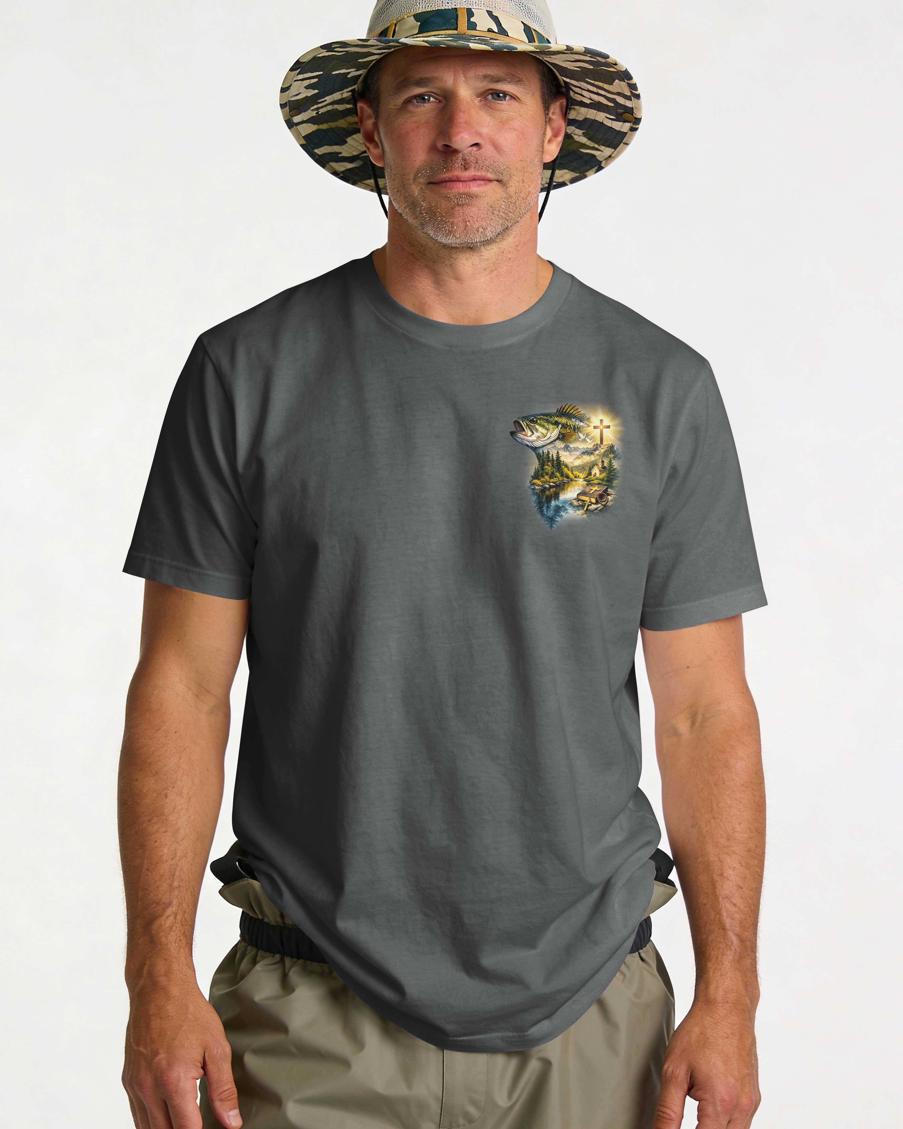 I Am A Simple Man I Like Fishing And Believe In Jesus T-Shirt