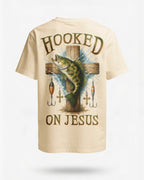 Hooked On Jesus All Over Print T-Shirt