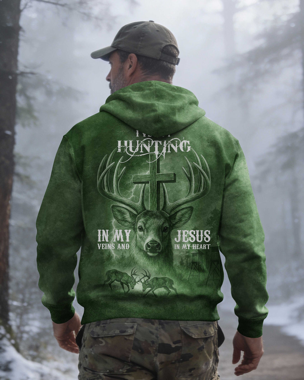 I've Got Hunting In My Veins And Jesus In My Heart Hoodie