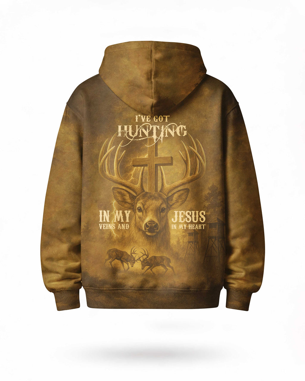 I've Got Hunting In My Veins And Jesus In My Heart Hoodie