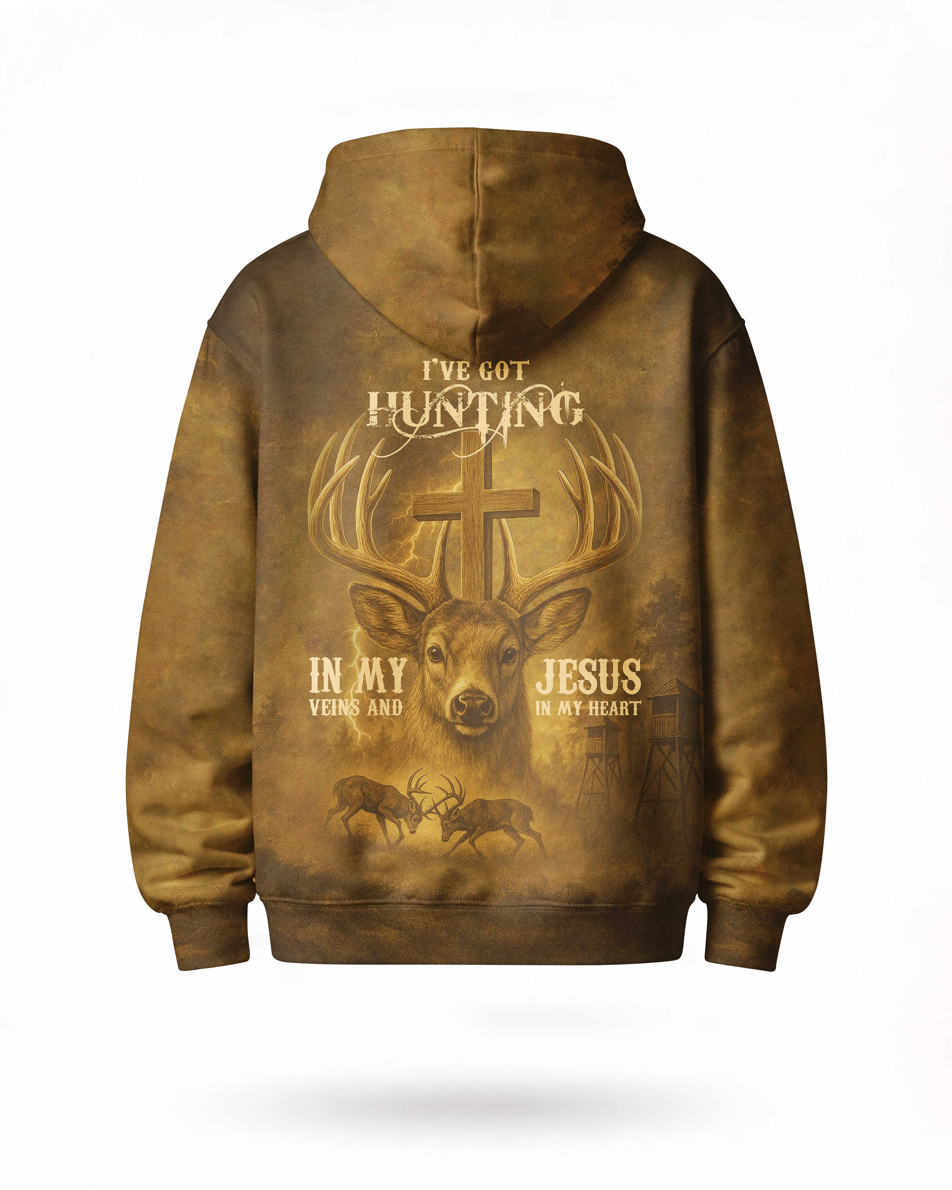 I've Got Hunting In My Veins And Jesus In My Heart Hoodie