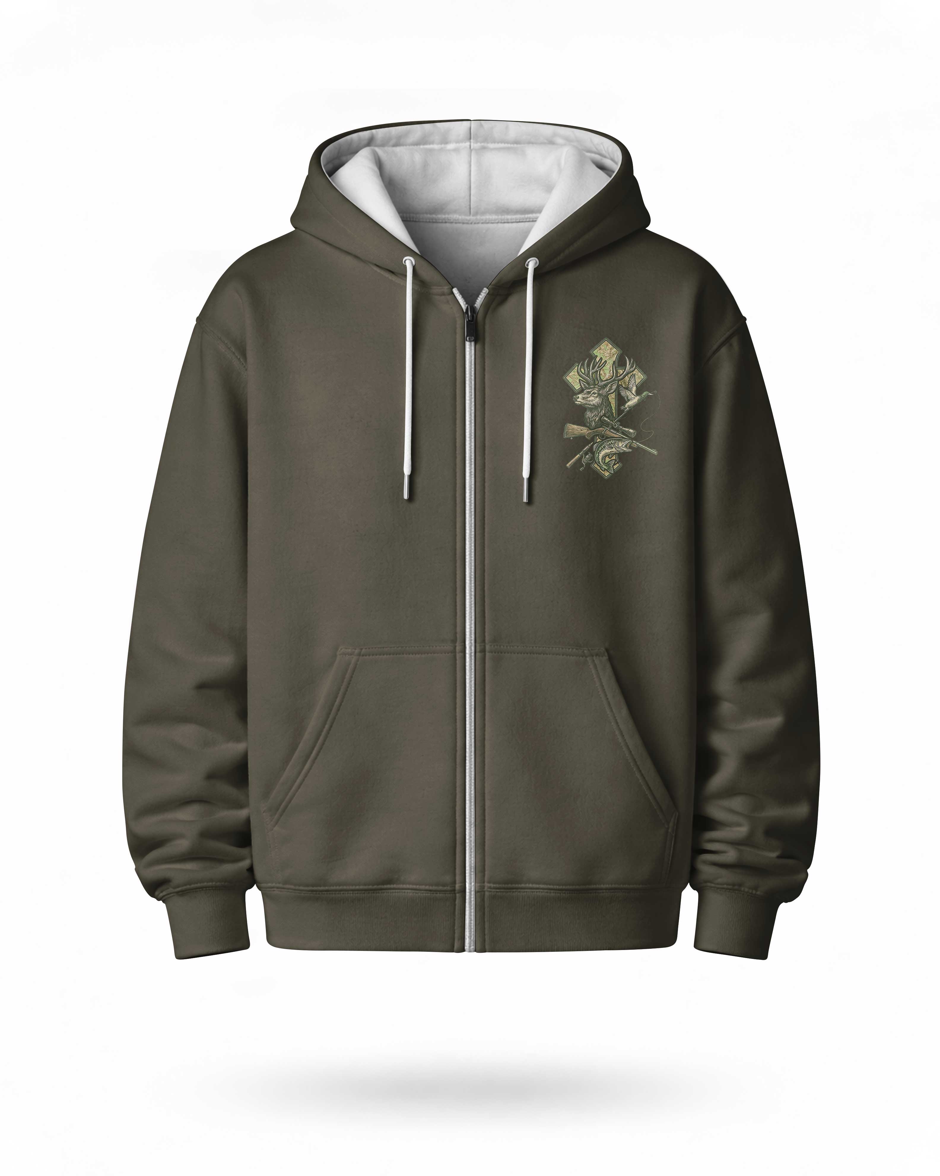 Blessed With Hunting And Fishing My Therapy From God Hoodie