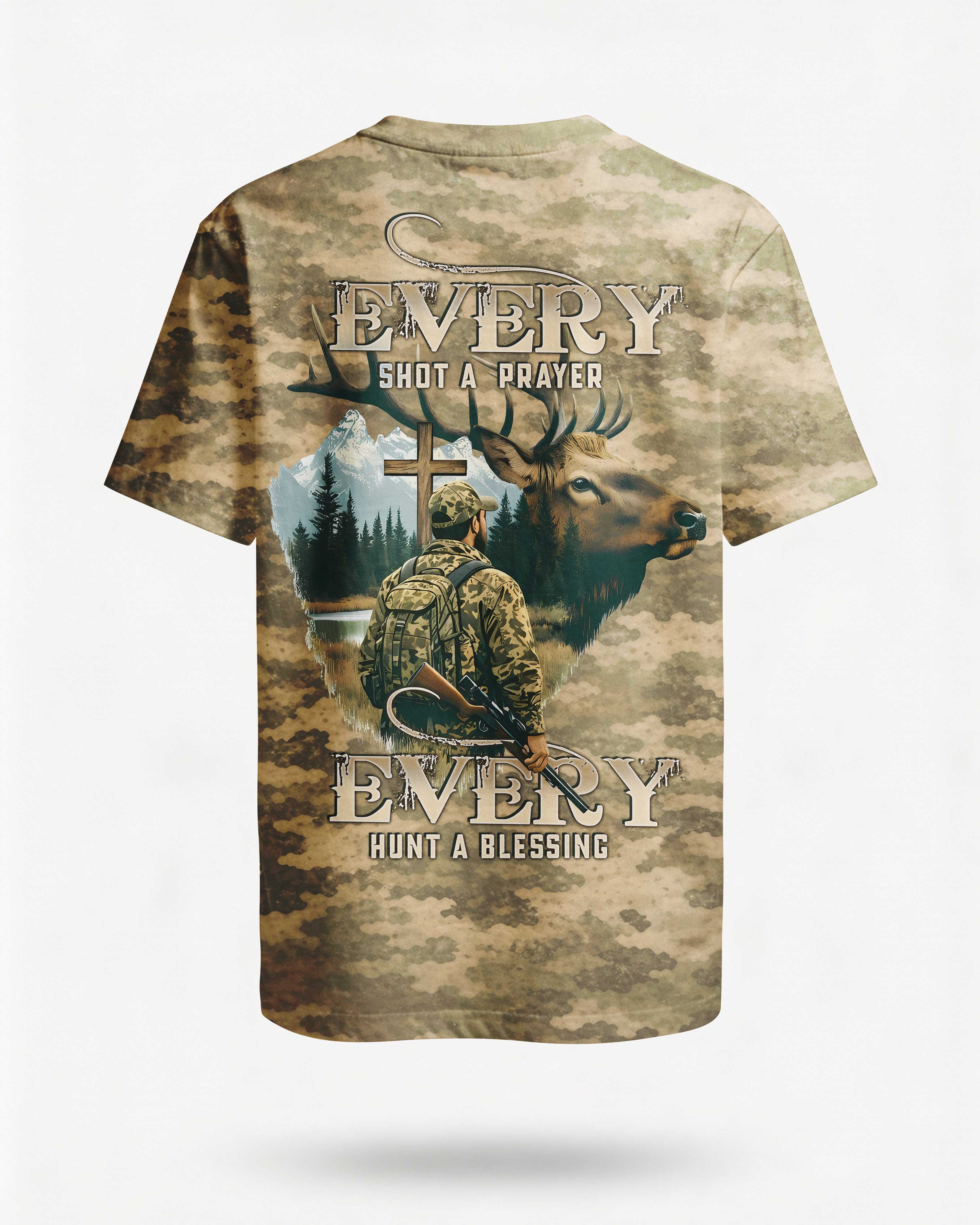 Every Shot A Prayer Every Hunt A Blessing T-Shirt Main image