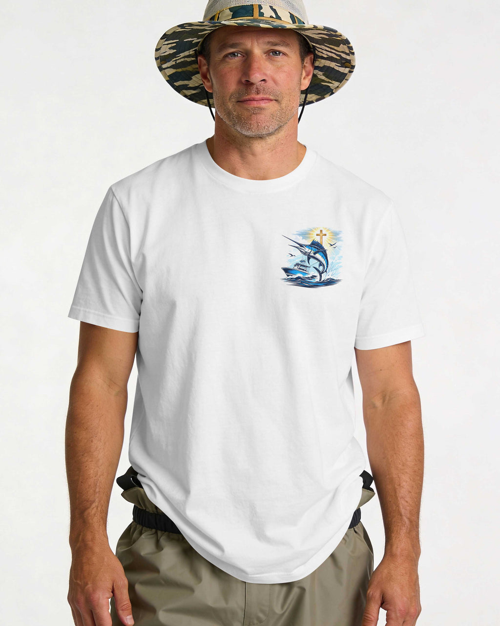 I Am A Simple Man I Like Fishing And Believe In Jesus T-Shirt