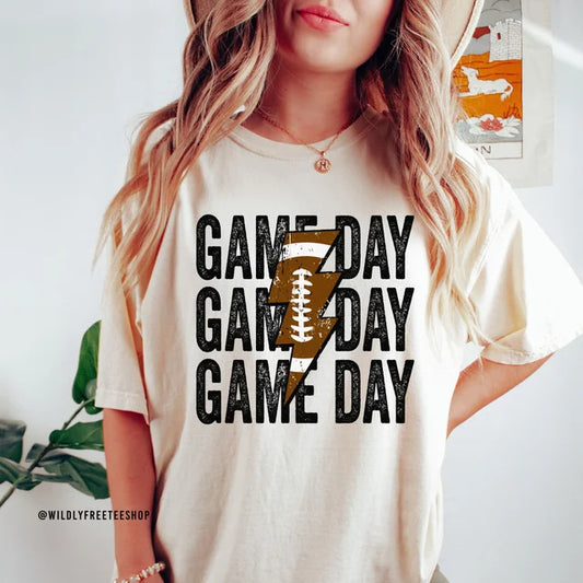 Lightning Game Day Football T-Shirt for All Fans