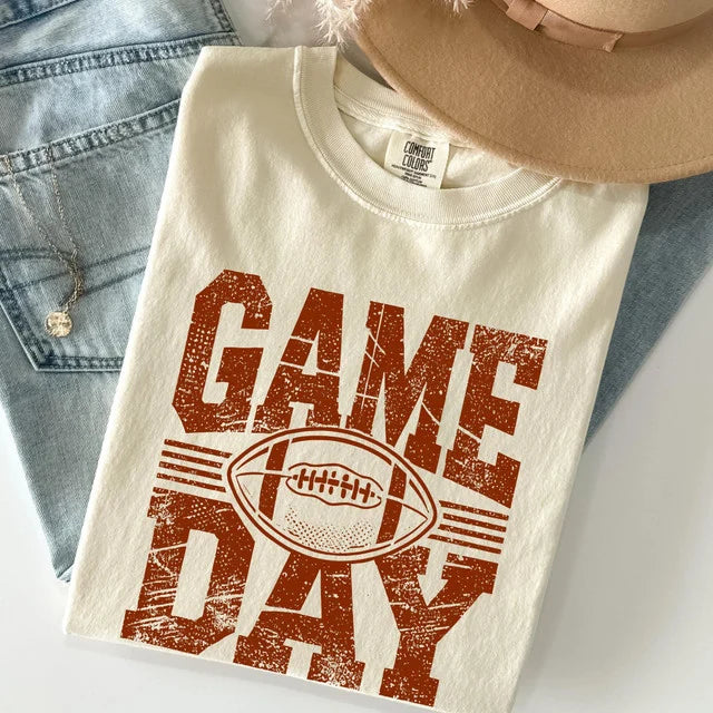 Vintage Game Day Football T-Shirt for All Fans
